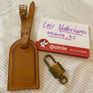 Lv luggage tag and lock and key
